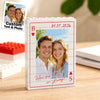 Cadre photo personnalisé pour couple « King & Queen » – Briques de construction rectangulaires à assembler