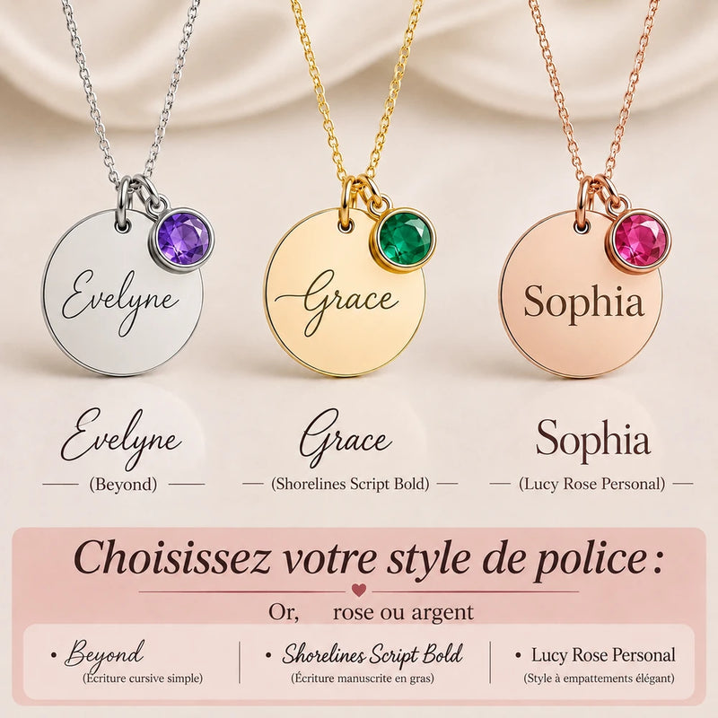 Collier Pierre de Naissance Personnalisé