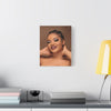 Glamorous Woman Portrait Matte Canvas Wall Art