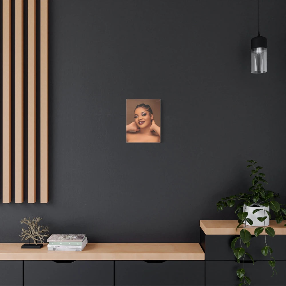 Glamorous Woman Portrait Matte Canvas Wall Art