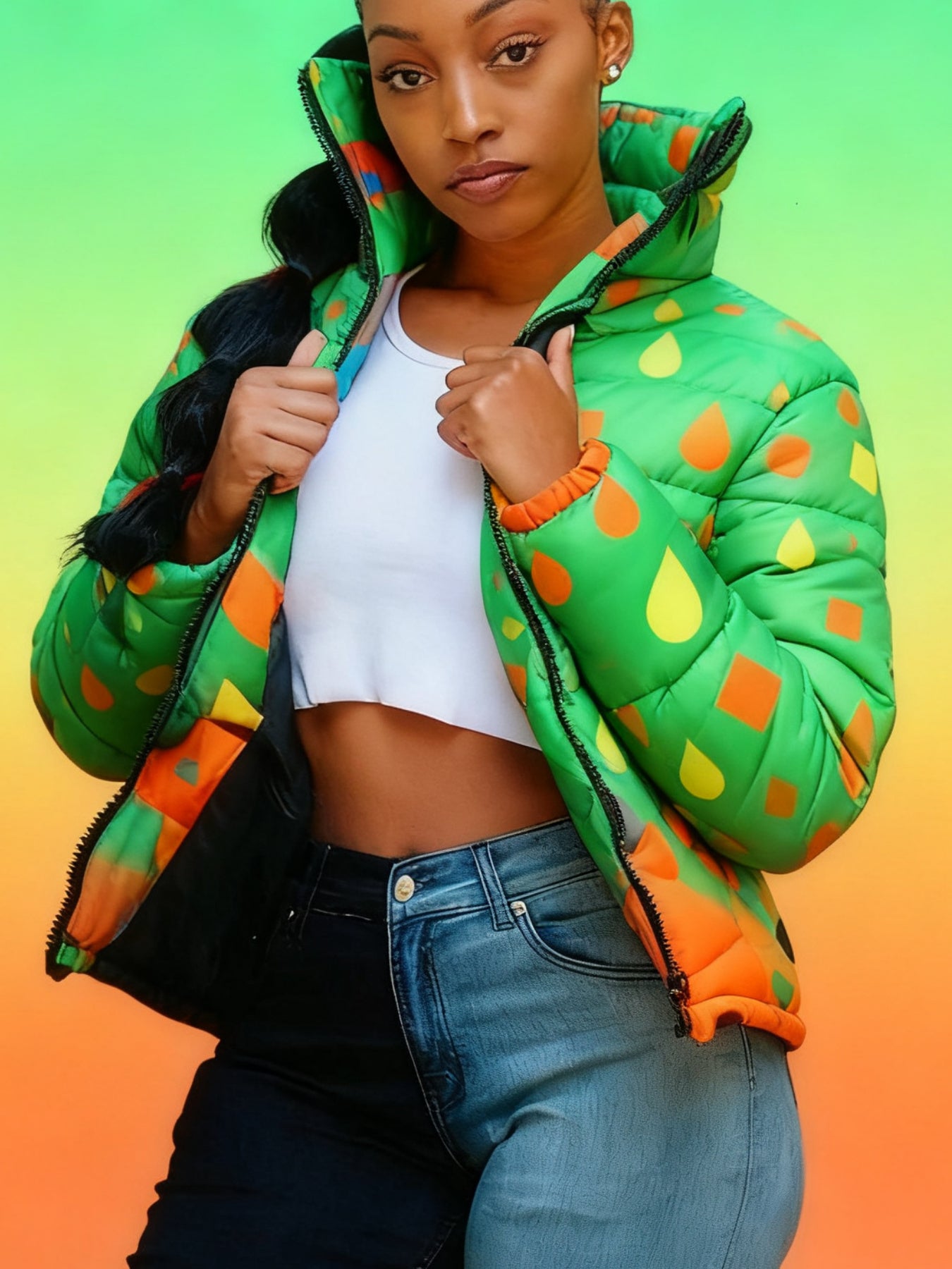 Women's Jackets, Cute Short Warm Coats, Fashionable Casual Cardigan Coats, Colorful Parkas