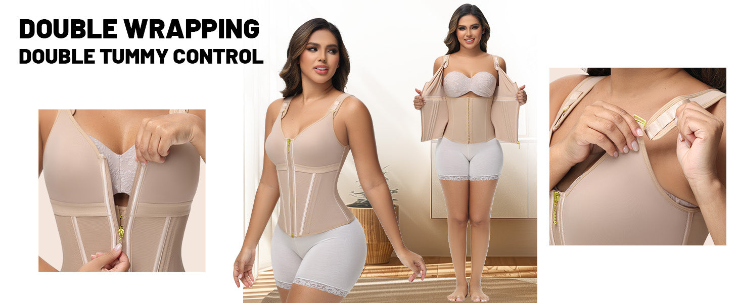 Women's Belly Tuck Shapewear Three-breasted Vest Top