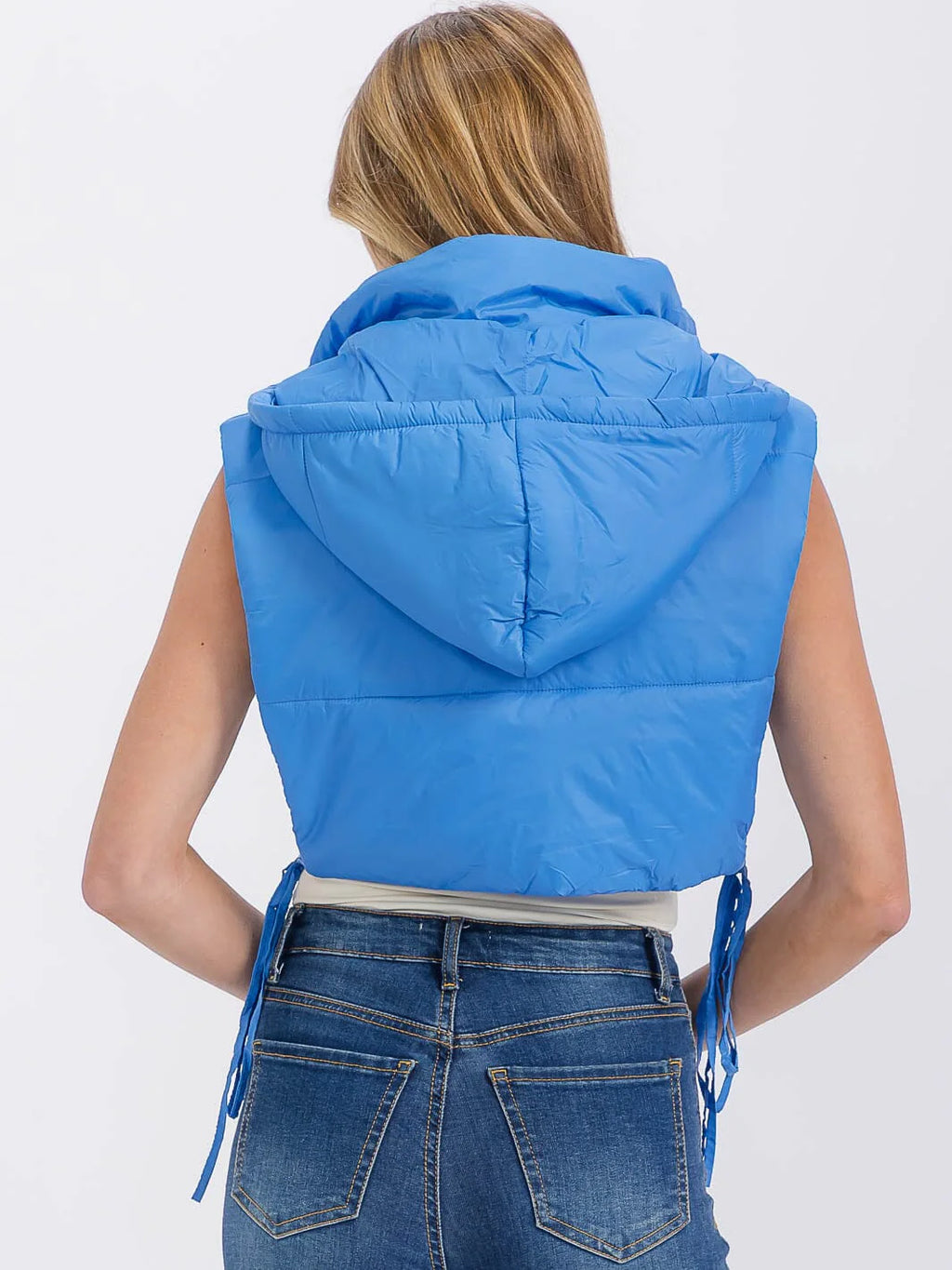 CLOSURE PUFFER HOODED VEST