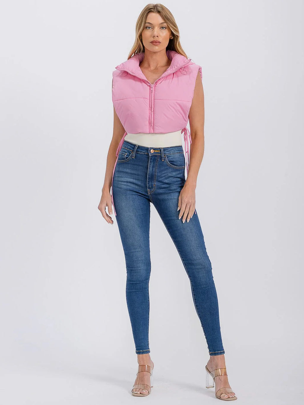 CLOSURE PUFFER HOODED VEST