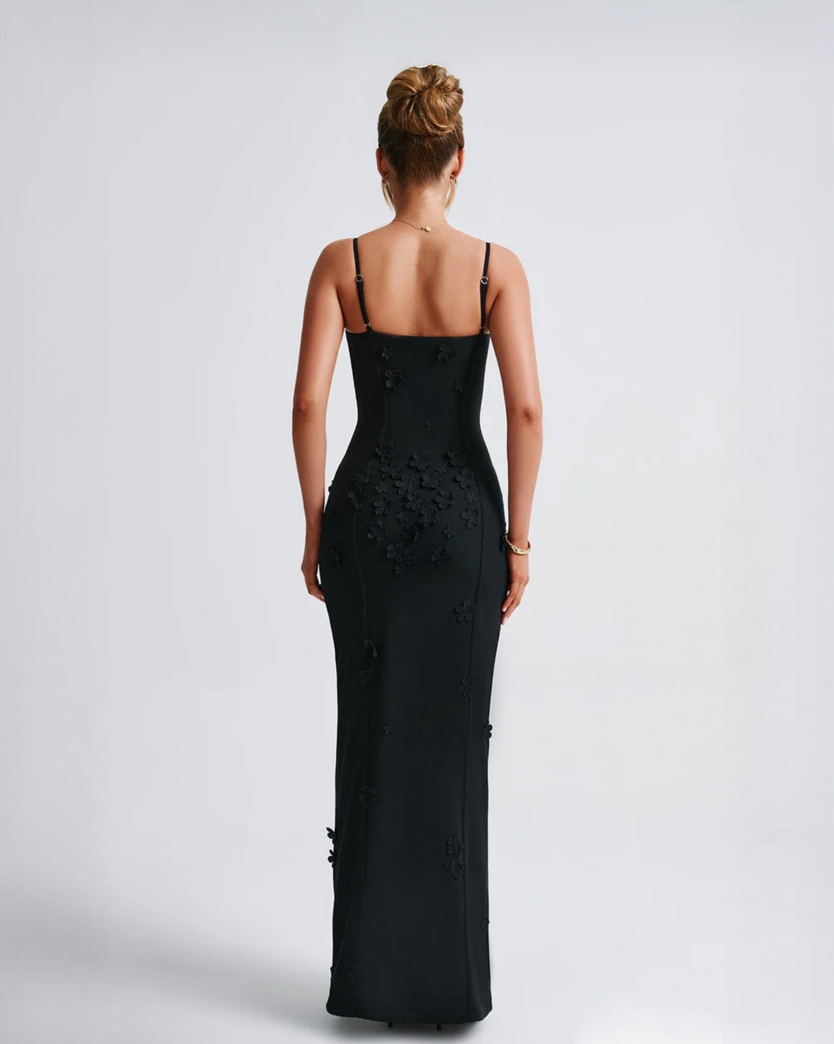 Dalary Maxi Dress - Red Lined