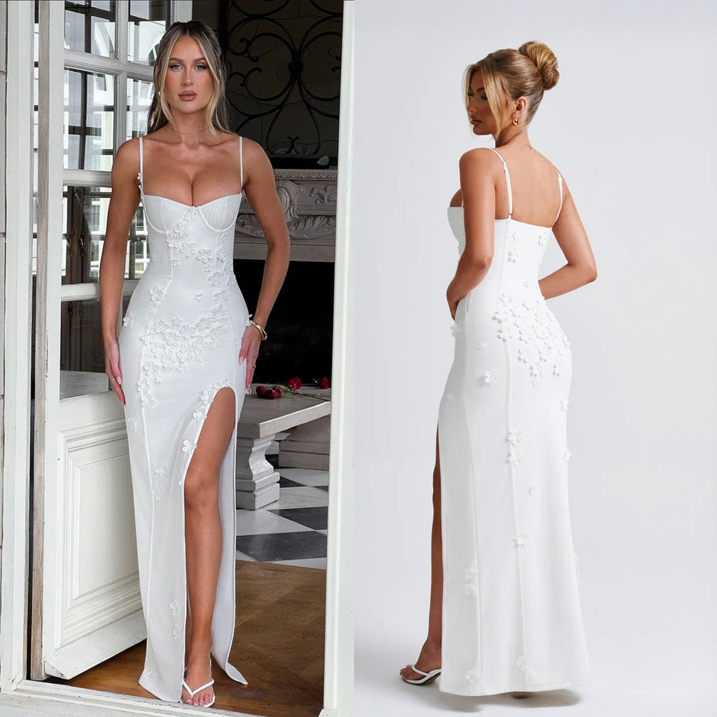 Dalary Maxi Dress - Red Lined