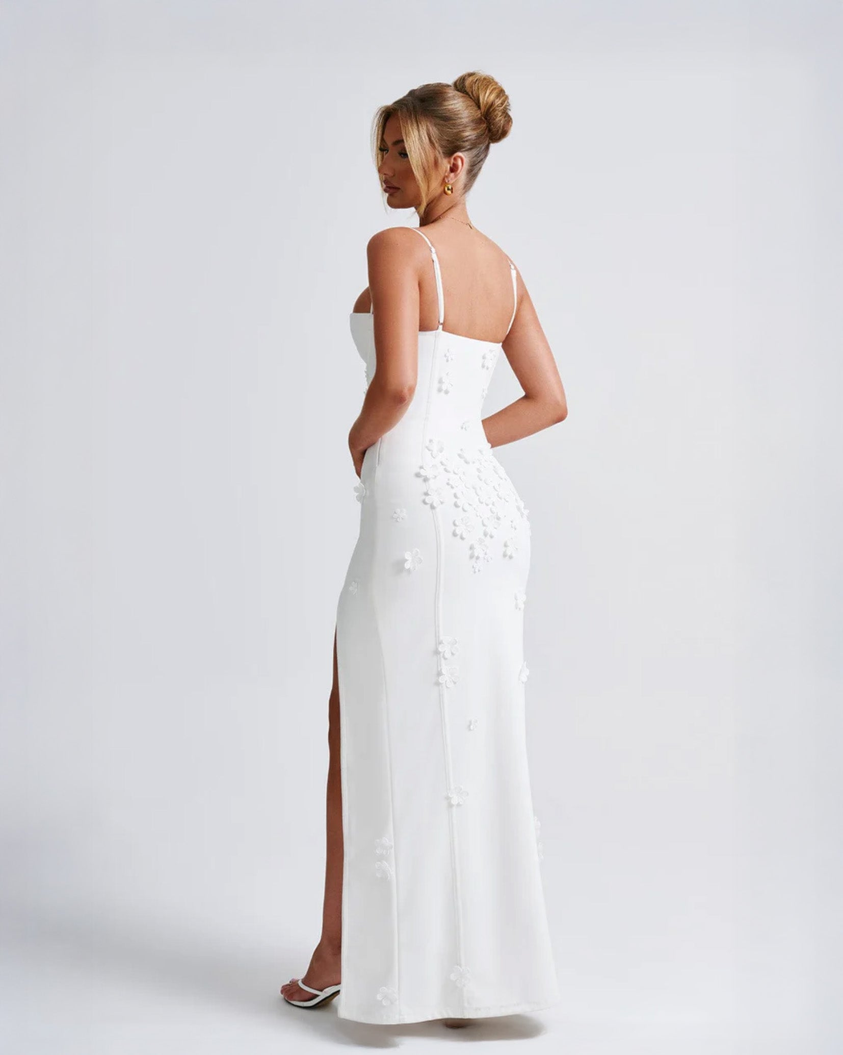 Dalary Maxi Dress - Red Lined